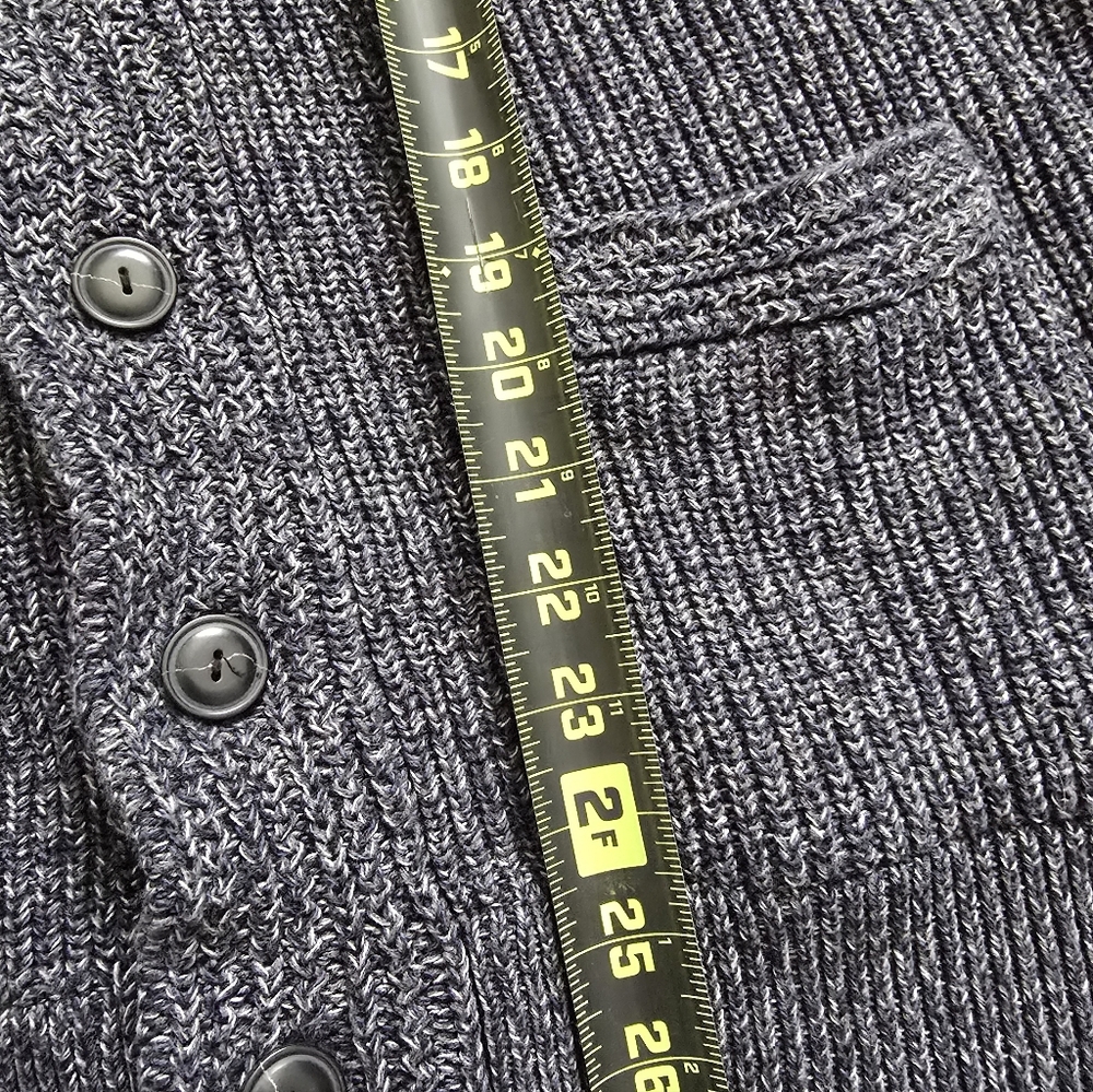 J Crew Marled cotton mockneck cardigan sweater Large - Picture 10 of 12